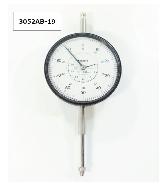 Mitutoyo Large Dial Gauge 3052AB-19 With flat back lid 大型ダイヤルゲージ　平裏ぶた付