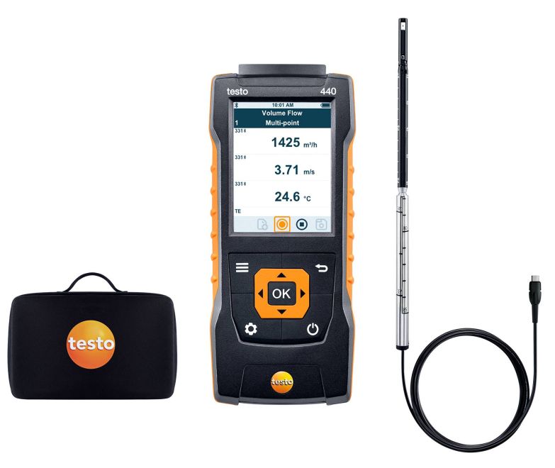 テストー (testo) マルチ環境計測器 testo440 熱線式風速プローブセット (0563 4400)