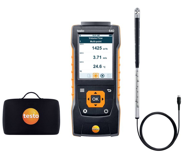 テストー (testo) マルチ環境計測器 testo440 φ16mmベーン式風速プローブセット (0563 4401)